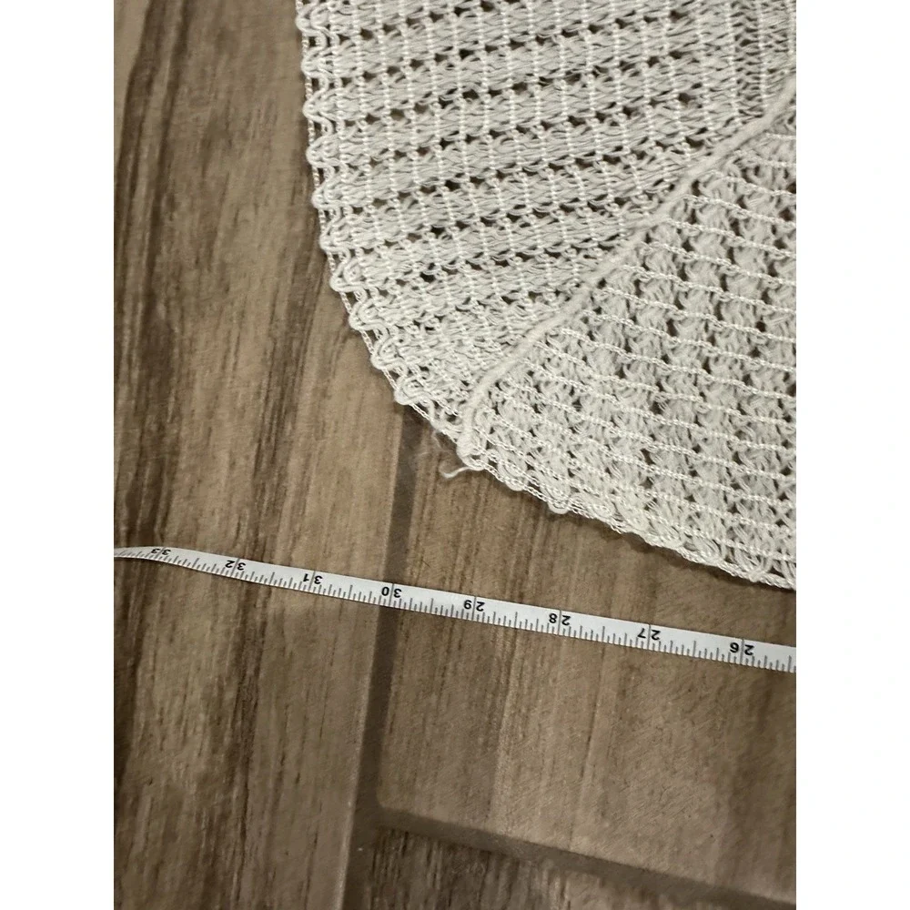Vintage Handmade Baby Blanket  White With Delicate Pink Flowers‎